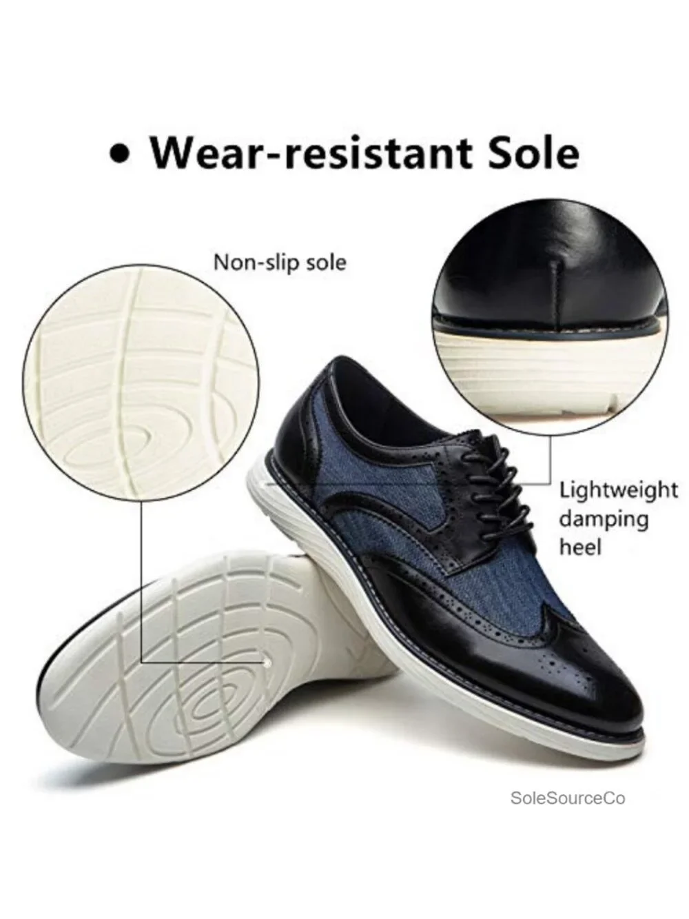 Men's Oxford Shoes Lace-Up Round Toe Lightweight Casual Dress